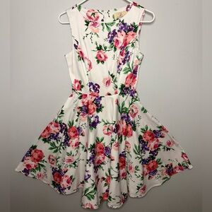 GK Floral Pattern Sleeveless Dress Size Small